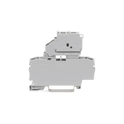 BORNA PORTAFUSIBLES PARA 2 CONDUCTORES; CON PORTAFUSIBLE BASCULANTE; Y PLACA FINAL; PARA FUSIBLE TIPO G 5 X 20 MM; SIN INDICACIÓN DE DEFECTO; PARA CARRIL DIN 35 X 15 Y 35 X 7,5; 2,5 MM²; PUSH-IN CAGE CLAMP®; 2,50 MM²; GRIS-Accesorios-WAGO-Bsai Seguridad & Controles