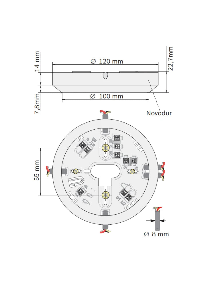 BOSCH F_MSR320 BASE DE DETECTOR CONVENCIONAL CON RELE-Detectores-BOSCH-Bsai Seguridad & Controles