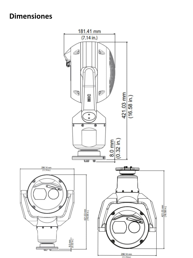 BOSCH V_MIC9502Z30BVS CAMARA FUSION TERMICA 2MP CON LENTE 50MM 30X 9HZ COLOR NEGRO-PTZ-BOSCH-Bsai Seguridad & Controles