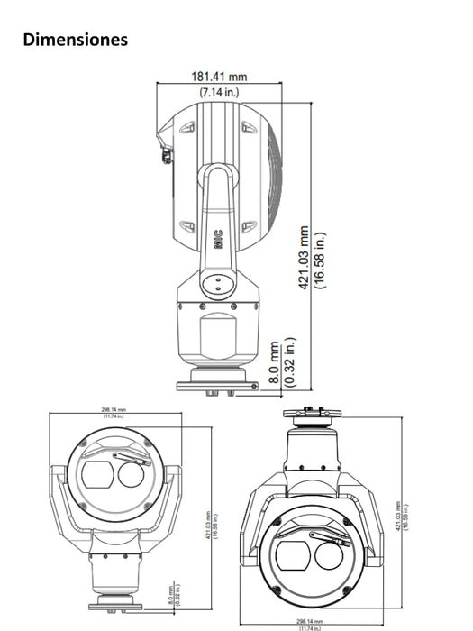 BOSCH V_MIC9502Z30BVS CAMARA FUSION TERMICA 2MP CON LENTE 50MM 30X 9HZ COLOR NEGRO-PTZ-BOSCH-RBM0090001-Bsai Seguridad & Controles