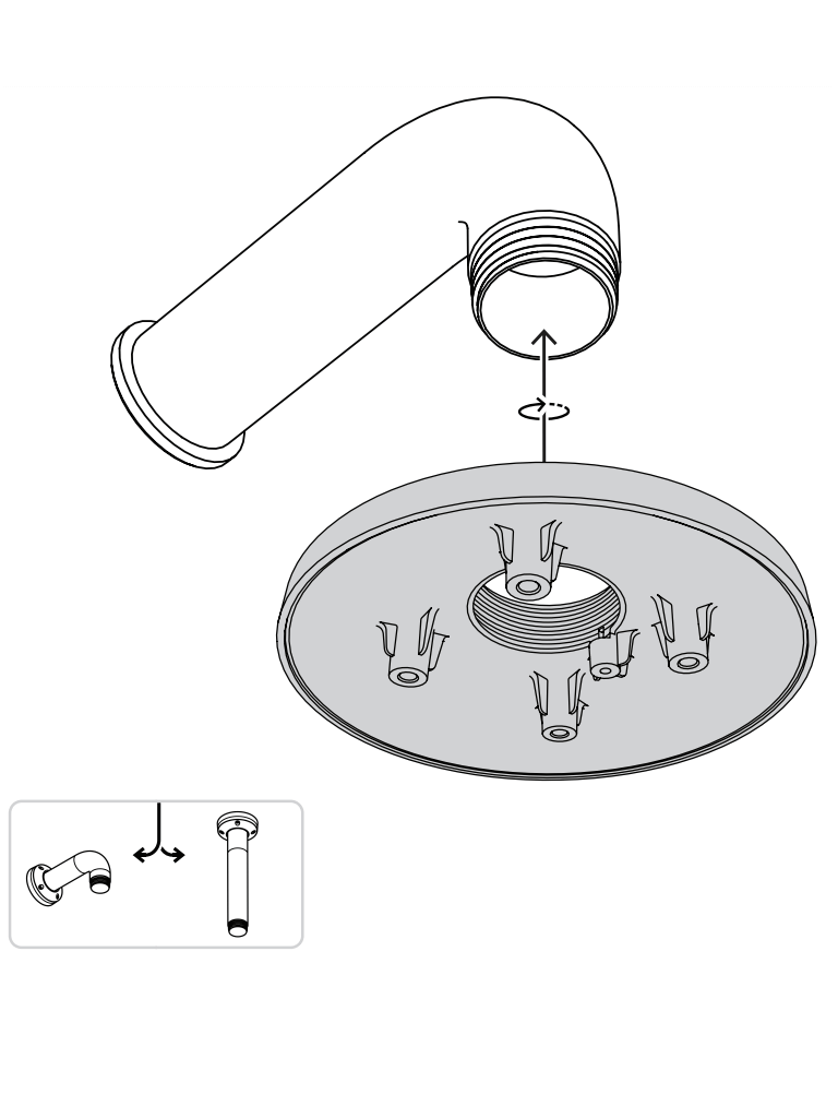 BOSCH V_NDA5080PIP - PLACA DE INTERFAZ COLGANTE 148MM-Soporte y Montaje-BOSCH-Bsai Seguridad & Controles