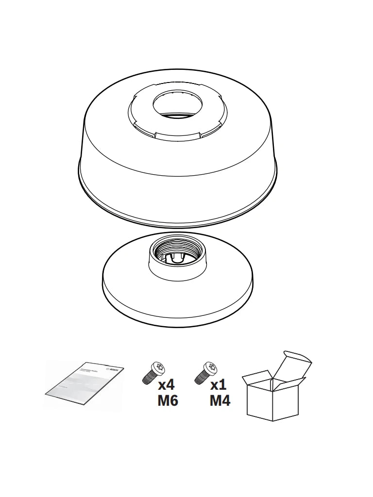 BOSCH V_NDA5080PIPW - PLACA DE INTERFAZ COLGANTE 148MM CON TAPA-Soporte y Montaje-BOSCH-RBM0430070-Bsai Seguridad & Controles