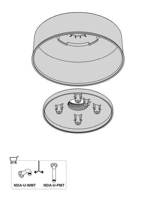 BOSCH V_NDA5080PIPW - PLACA DE INTERFAZ COLGANTE 148MM CON TAPA-Soporte y Montaje-BOSCH-RBM0430070-Bsai Seguridad & Controles