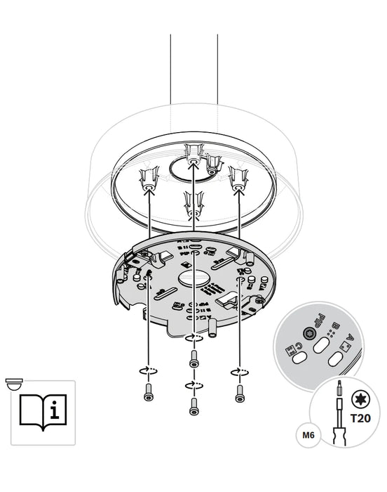 BOSCH V_NDA5080PIPW - PLACA DE INTERFAZ COLGANTE 148MM CON TAPA-Soporte y Montaje-BOSCH-RBM0430070-Bsai Seguridad & Controles