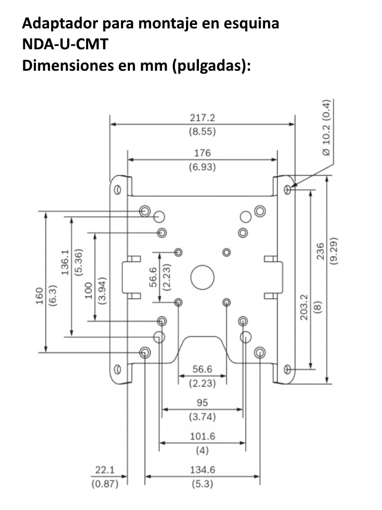 BOSCH V_NDAUCMT - ADAPTADOR DE MONTAJE EN ESQUINA COLOR BLANCO-Soporte y Montaje-BOSCH-Bsai Seguridad & Controles