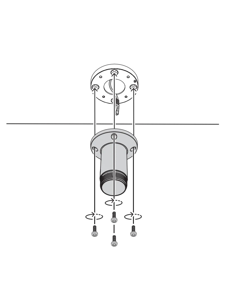 BOSCH V_NDAUPMTS - SOPORTE TUBO COLGANTE, 4" (11CM)-Soporte y Montaje-BOSCH-Bsai Seguridad & Controles