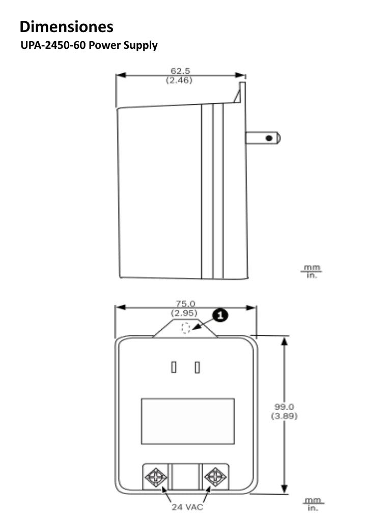 BOSCH V_UPA245060 - TRANSFORMADOR VOLTAJE DE ENTRADA 120VCA 60 HZ / SALIDA DE VOLTAJE 24VCA / 2.083A-Fuentes de Poder y Adaptadores-BOSCH-RBM172001-Bsai Seguridad & Controles