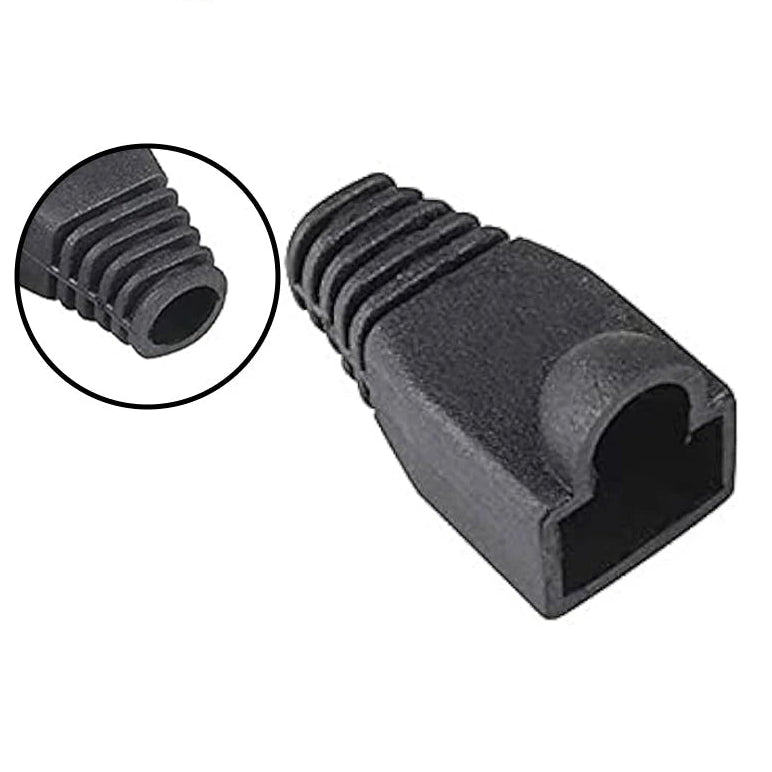 BOTA PLASTICA NEGRA ENSON CAPUCHON PARA PROTECCION DE PLUG RJ45 PARA CABLE DE 6MM-Cableado Estructurado-ENSON-ENS-BOOT-BLK-Bsai Seguridad & Controles