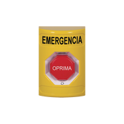 BOTÓN DE EMERGENCIA EN ESPAÑOL, COLOR AMARILLO, ACCIÓN MANTENIDA, GIRAR PARA RESTABLECER Y LED MULTICOLOR-Accesorios-STI-Bsai Seguridad & Controles