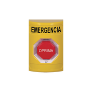 BOTÓN DE EMERGENCIA EN ESPAÑOL, COLOR AMARILLO, ACCIÓN MANTENIDA, GIRAR PARA RESTABLECER Y LED MULTICOLOR-Accesorios-STI-Bsai Seguridad & Controles