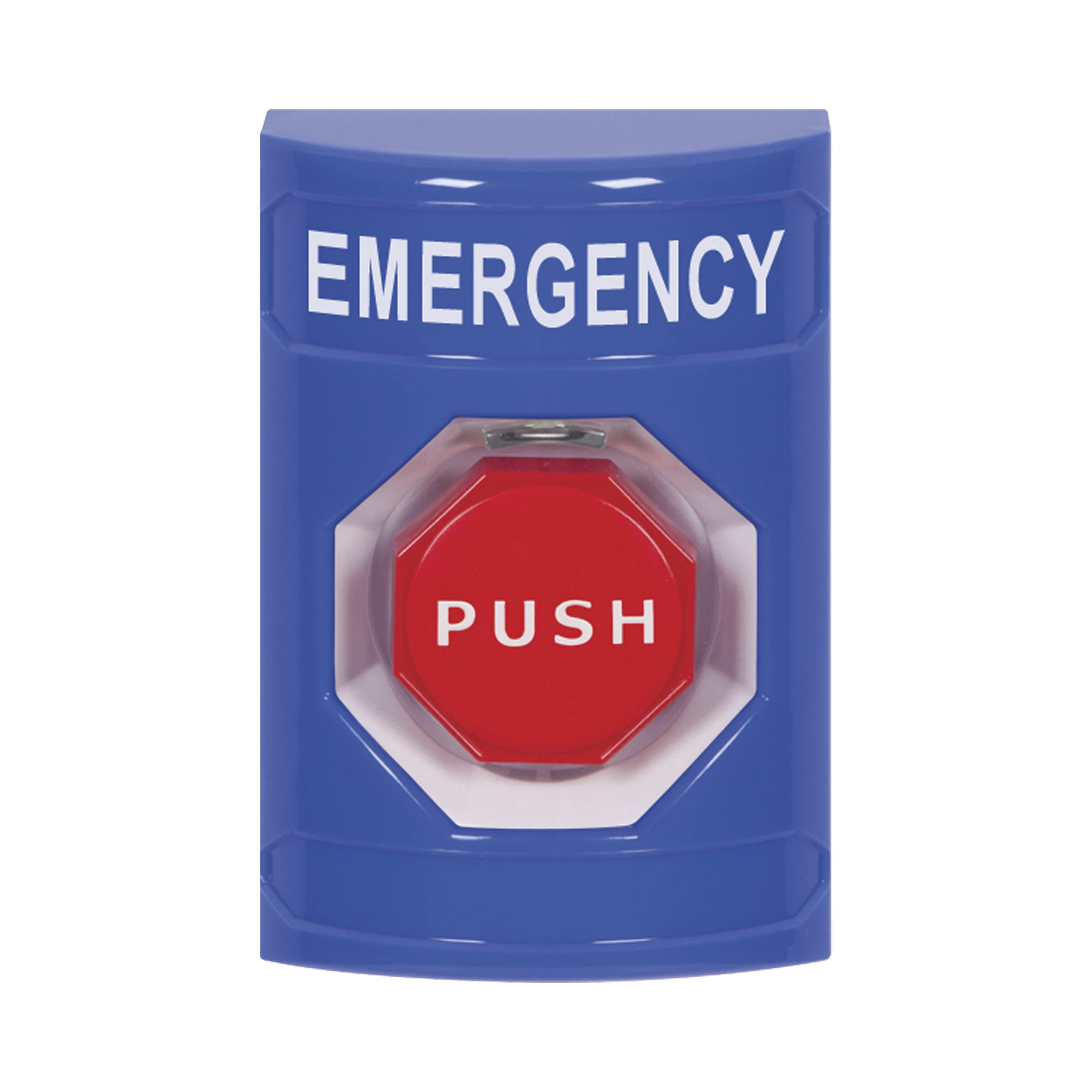 BOTÓN DE EMERGENCIA, TEXTO EN ESPAÑOL, POLICARBONATO SÚPER RESISTENTE, MOMENTANEO-Accesorios-STI-Bsai Seguridad & Controles