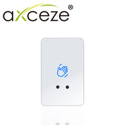 BOTON DE PETICIÓN DE SALIDA SIN CONTACTO AX-B160 FORMATO VERTICAL CUBIERTA PLASTICA BLANCA CUENTA CON LED INDICADOR DE ESTADO PERMITE AJUSTAR LA DISTANCIA DE DETECCION Y TIEMPO DE RESPUESTA PARA GENERAR LA APERTURA-Accesorios-AXCEZE-Bsai Seguridad & Controles