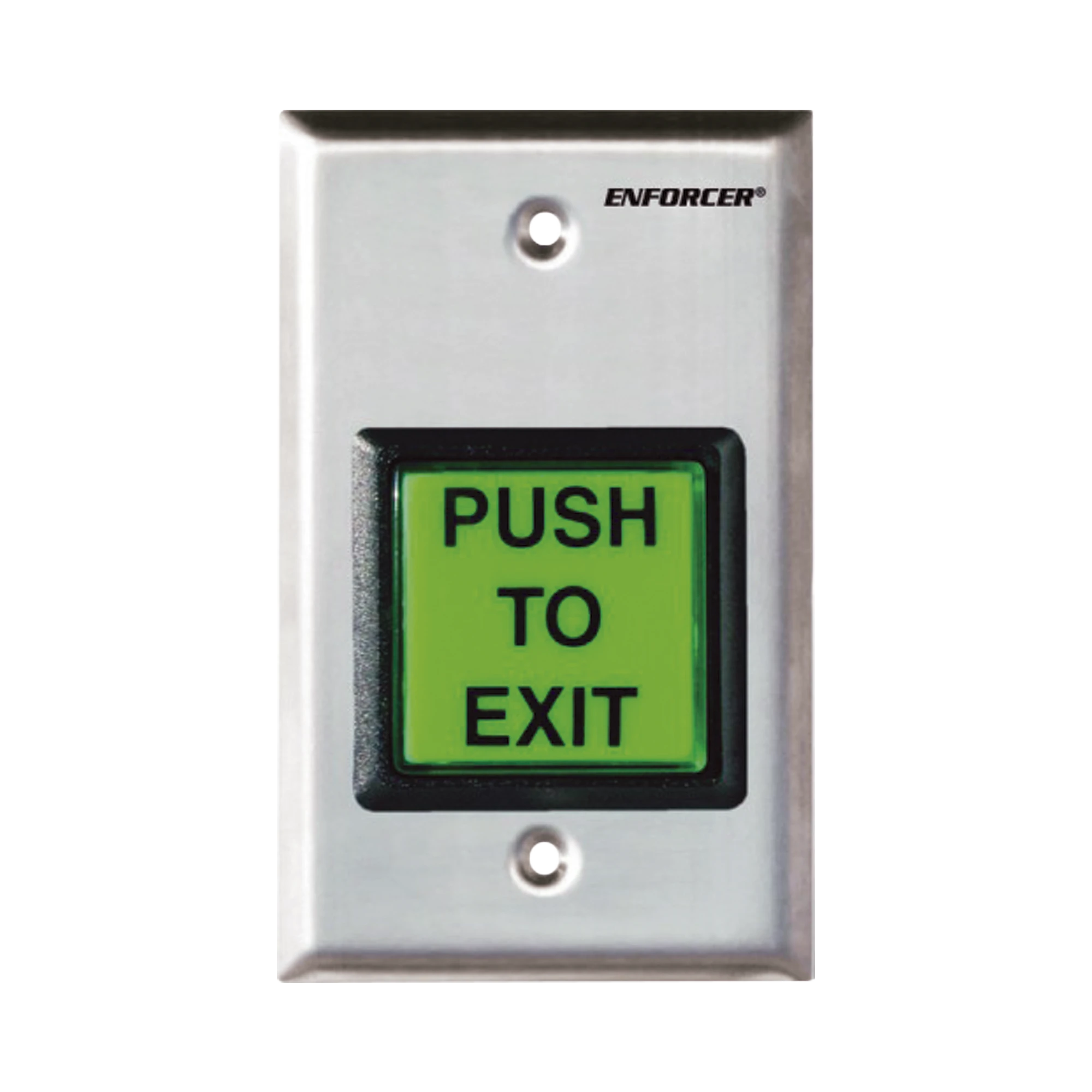 BOTÓN DE SALIDA CON ILUMINACIÓN CON PLACA DE PARED DE ACERO INOXIDABLE-Accesorios Controles de Acceso-ENFORCER SECOLARM-Bsai Seguridad & Controles