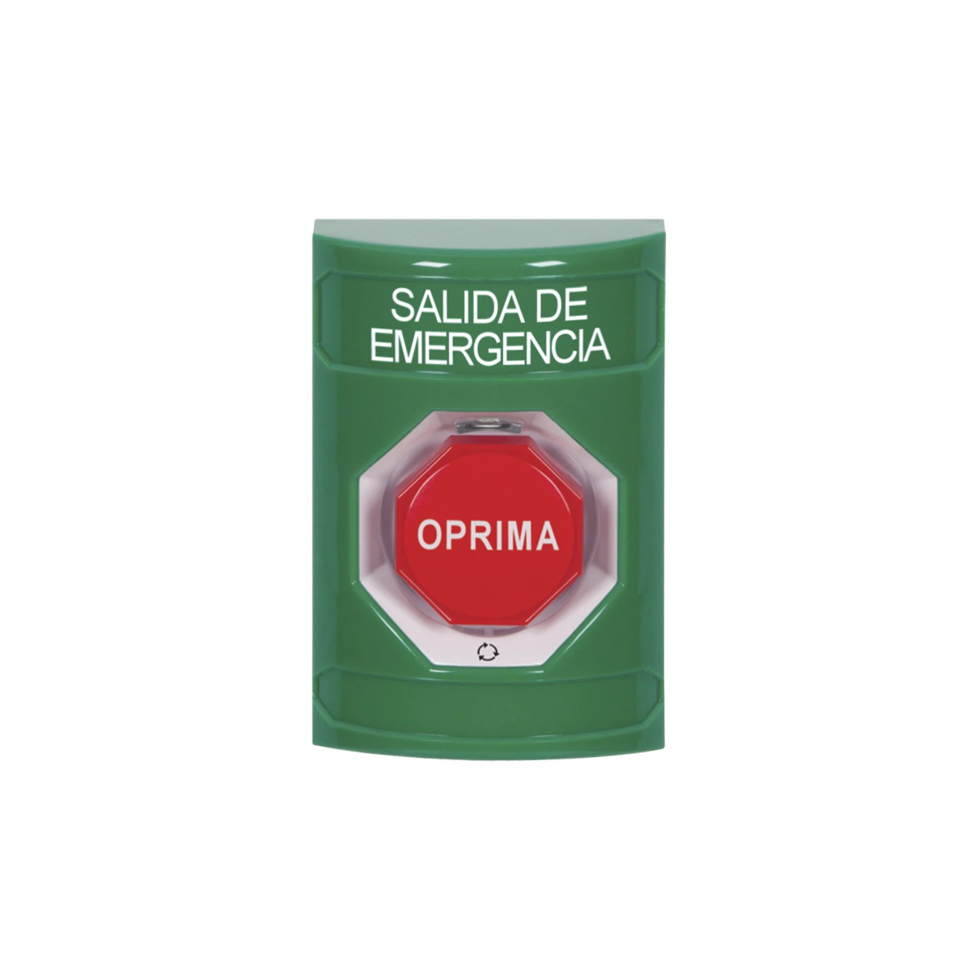 BOTÓN DE SALIDA DE EMERGENCIA , TEXTO EN ESPAÑOL, ACCIÓN MANTENIDA, GIRAR PARA RESTABLECER, LED DE ILUMINACIÓN-Accesorios-STI-Bsai Seguridad & Controles