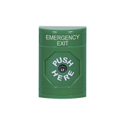 BOTÓN DE SALIDA DE EMERGENCIA, TEXTO EN INGLÉS, RESTABLECIMIENTO CON LLAVE-Accesorios-STI-Bsai Seguridad & Controles