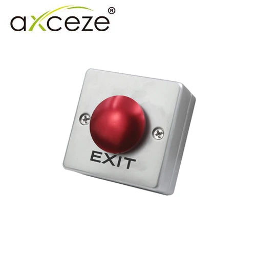BOTON LIBERADOR AXCEZE AX-B55 BOTON TIPO PUSH CON FORMA DE HONGO EN COLOR ROJO INCLUYE BASE METÁLICA FABRICADO EN ALEACIÓN DE ZINC MEDIDAS 53X53X38MM CONEXION A 2 HILOS CUENTA CON LOS ESTADOS N.O. Y N.C.-Tarjetas y Botones-AXCEZE-Bsai Seguridad & Controles
