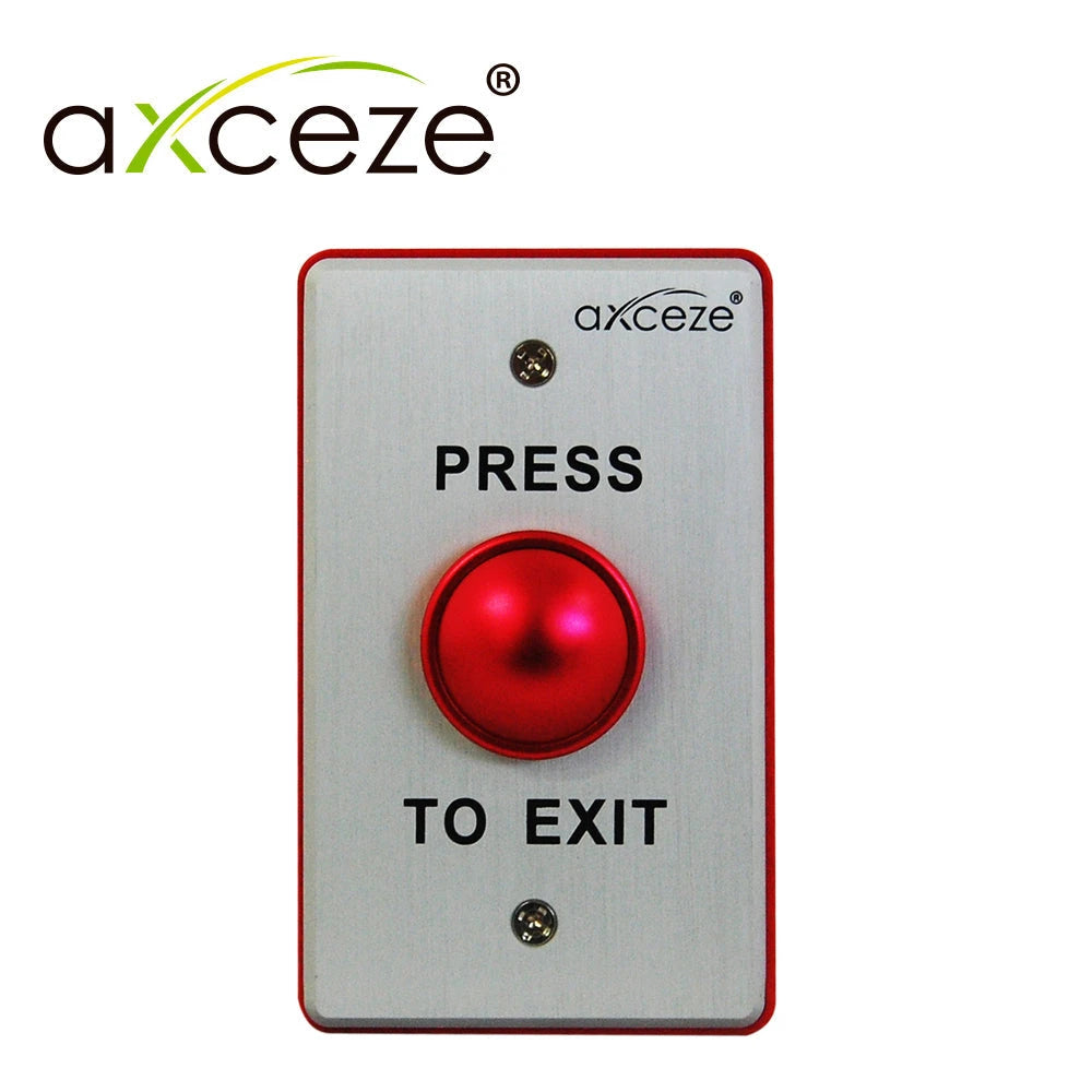 BOTON LIBERADOR PUSH TIPO HONGO AXCEZE AX-B70R EN ALUMINIO CUENTA CON LOS ESTADOS NO, NC-Tarjetas y Botones-AXCEZE-Bsai Seguridad & Controles