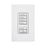BOTONERA 4 BOTONES HIBRIDA, REQUIERE CABLE NEUTRO PARA EL CONTROL DEL CIRCUITO.-Automatizacion - Casa Inteligente-LUTRON ELECTRONICS-Bsai Seguridad & Controles