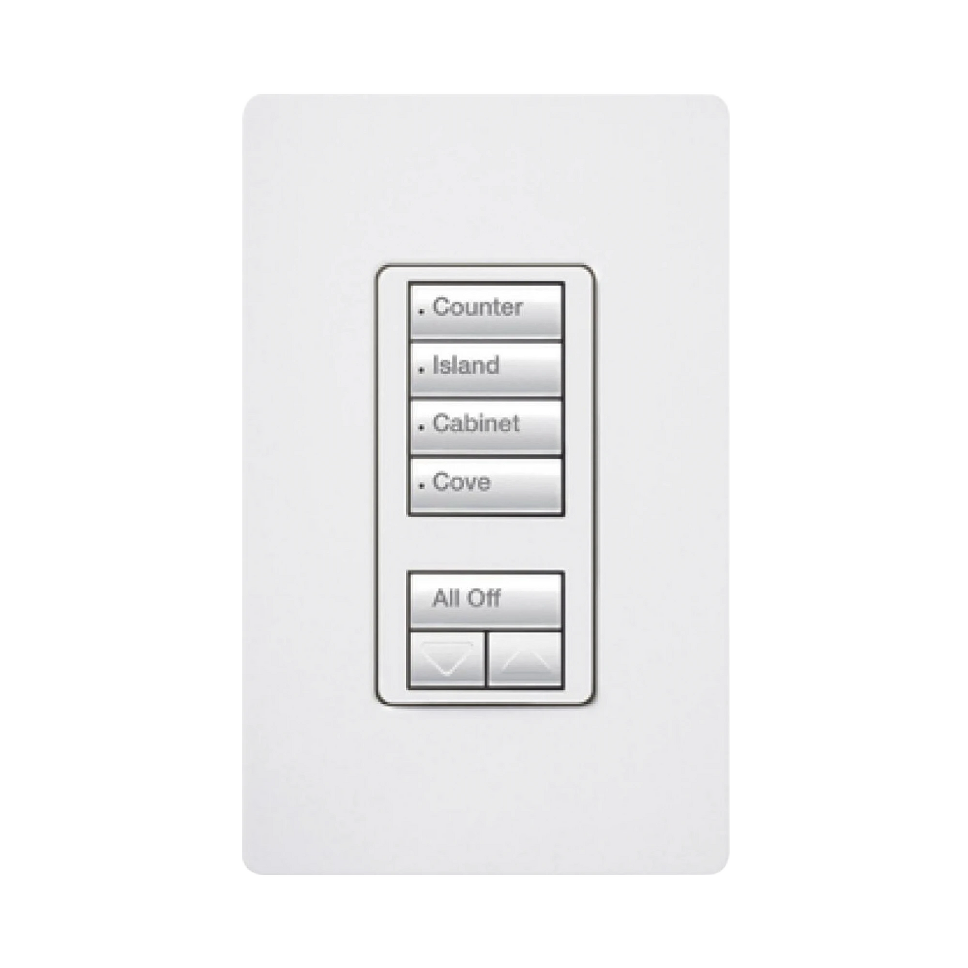 BOTONERA 4 BOTONES HIBRIDA, REQUIERE CABLE NEUTRO PARA EL CONTROL DEL CIRCUITO.-Automatizacion - Casa Inteligente-LUTRON ELECTRONICS-Bsai Seguridad & Controles