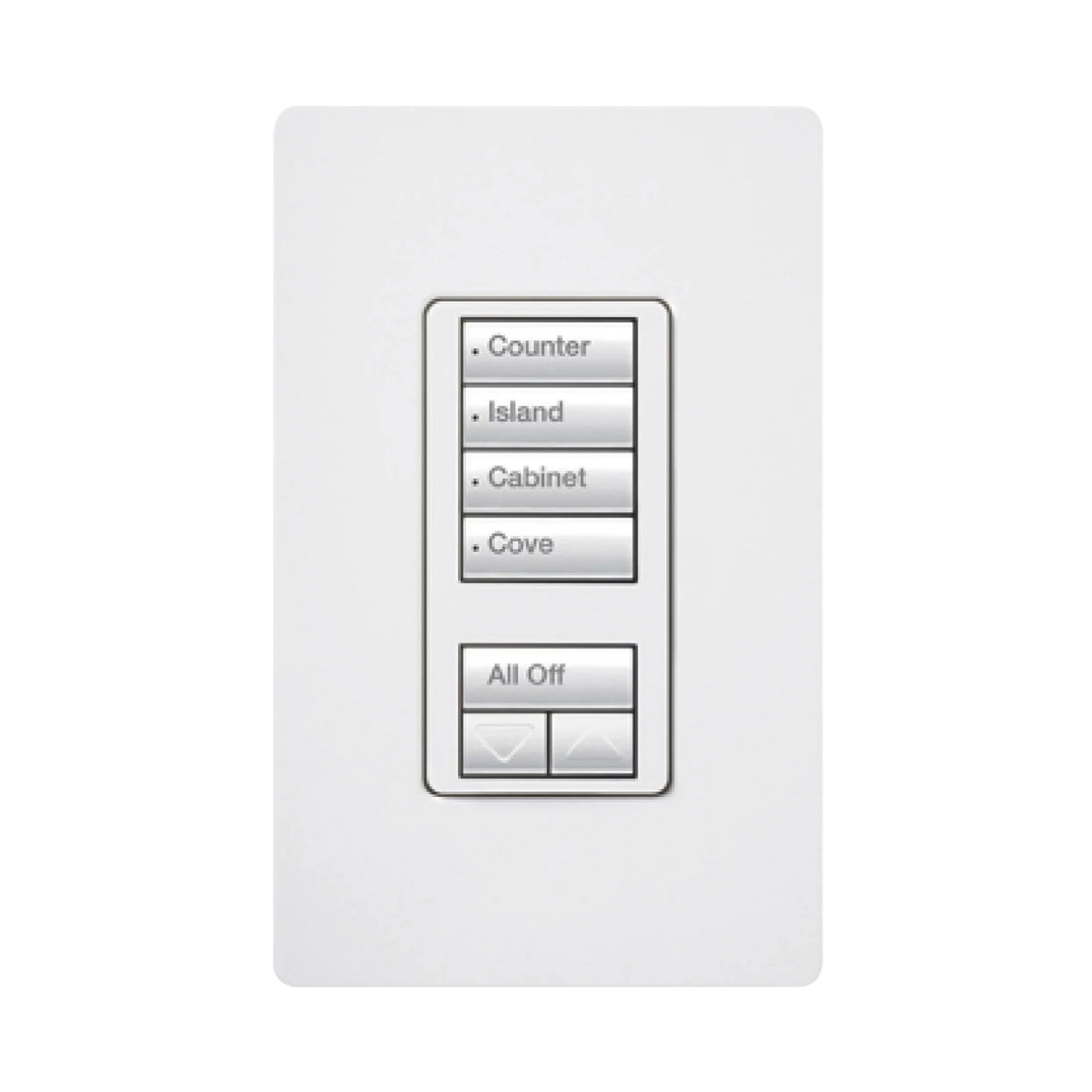 BOTONERA 4 BOTONES HIBRIDA, REQUIERE CABLE NEUTRO PARA EL CONTROL DEL CIRCUITO.-Automatizacion - Casa Inteligente-LUTRON ELECTRONICS-Bsai Seguridad & Controles