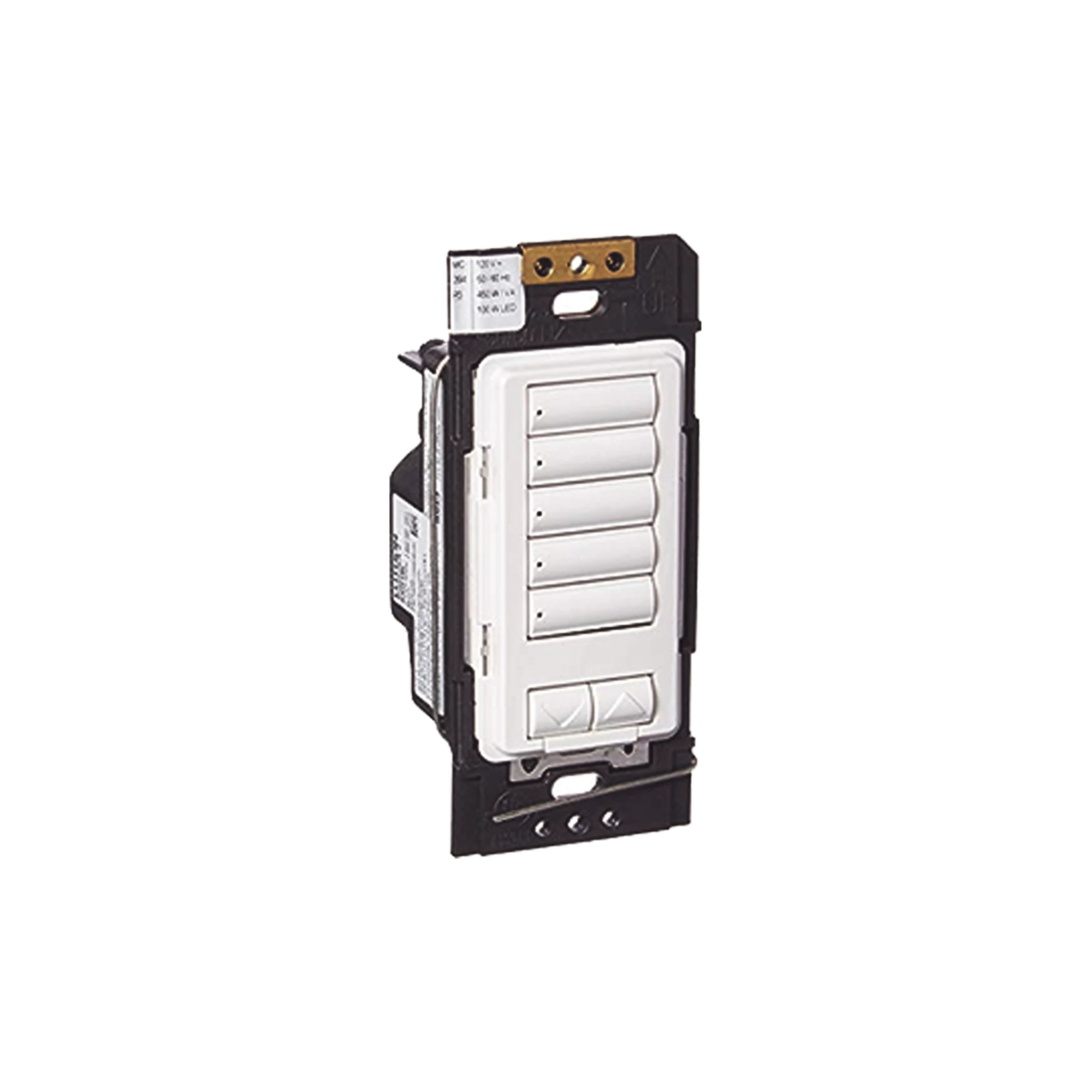 BOTONERA 5 BOTONES HIBRIDA, REQUIERE CABLE NEUTRO PARA EL CONTROL DEL CIRCUITO.-Automatización - Casa Inteligente-LUTRON ELECTRONICS-Bsai Seguridad & Controles