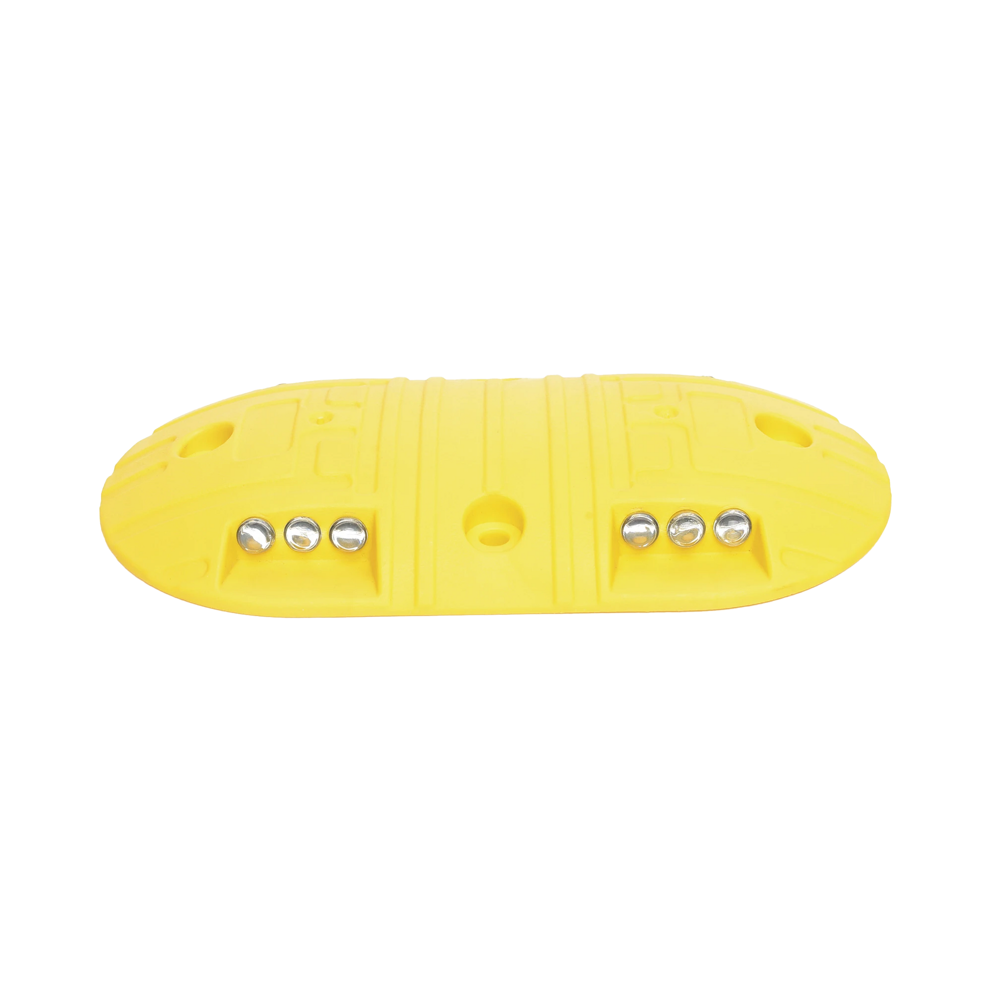 BOYA D / PLASTICO DURADERO / AMARILLA / 4 ORIFICIOS / LEDS REFLEJANTES / 20 TONELADAS.-Acceso Vehicular-ACCESSPRO-AC22-12BY-Bsai Seguridad & Controles