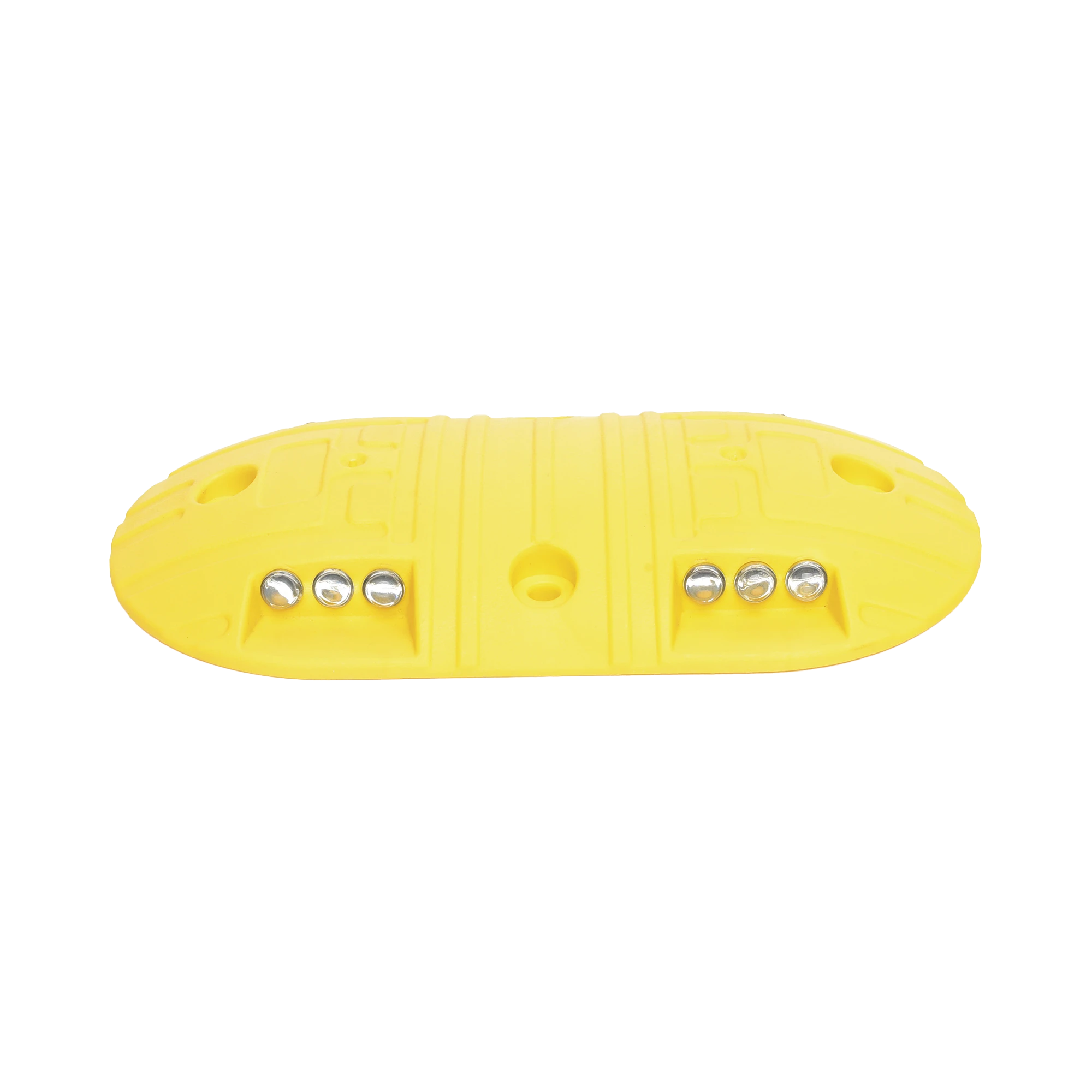 BOYA D / PLASTICO DURADERO / AMARILLA / 4 ORIFICIOS / LEDS REFLEJANTES / 20 TONELADAS.-Acceso Vehicular-ACCESSPRO-AC22-12BY-Bsai Seguridad & Controles