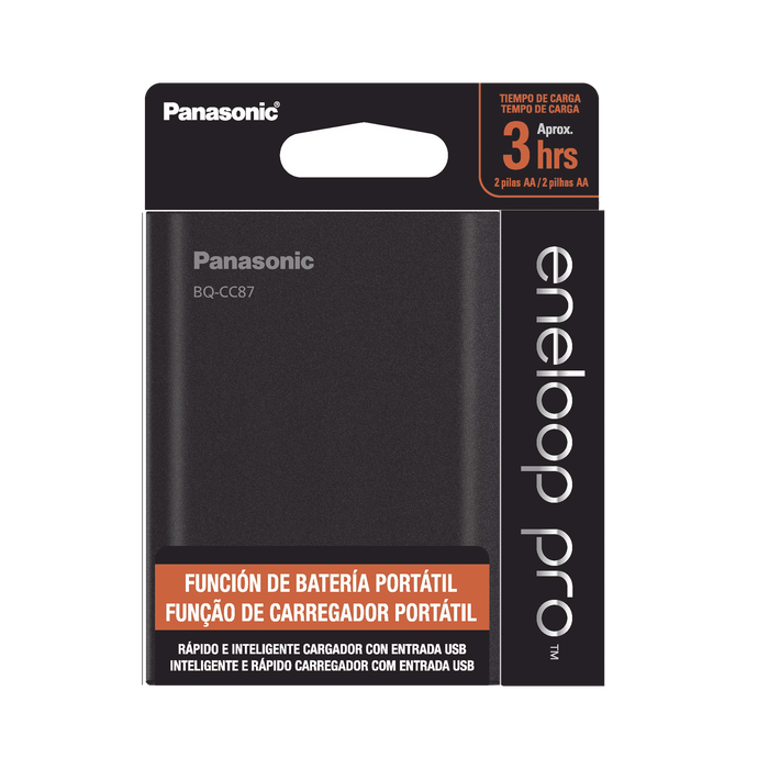 CARGADOR PARA BATERÍAS Y POWER BANK 2 EN 1, CARGA INDIVIDUAL Y/O SIMULTÁNEA HASTA 4 BATERÍAS, (AA Y AAA, NI-MH )-Energía-PANASONIC-BQCCC87ABK-Bsai Seguridad & Controles