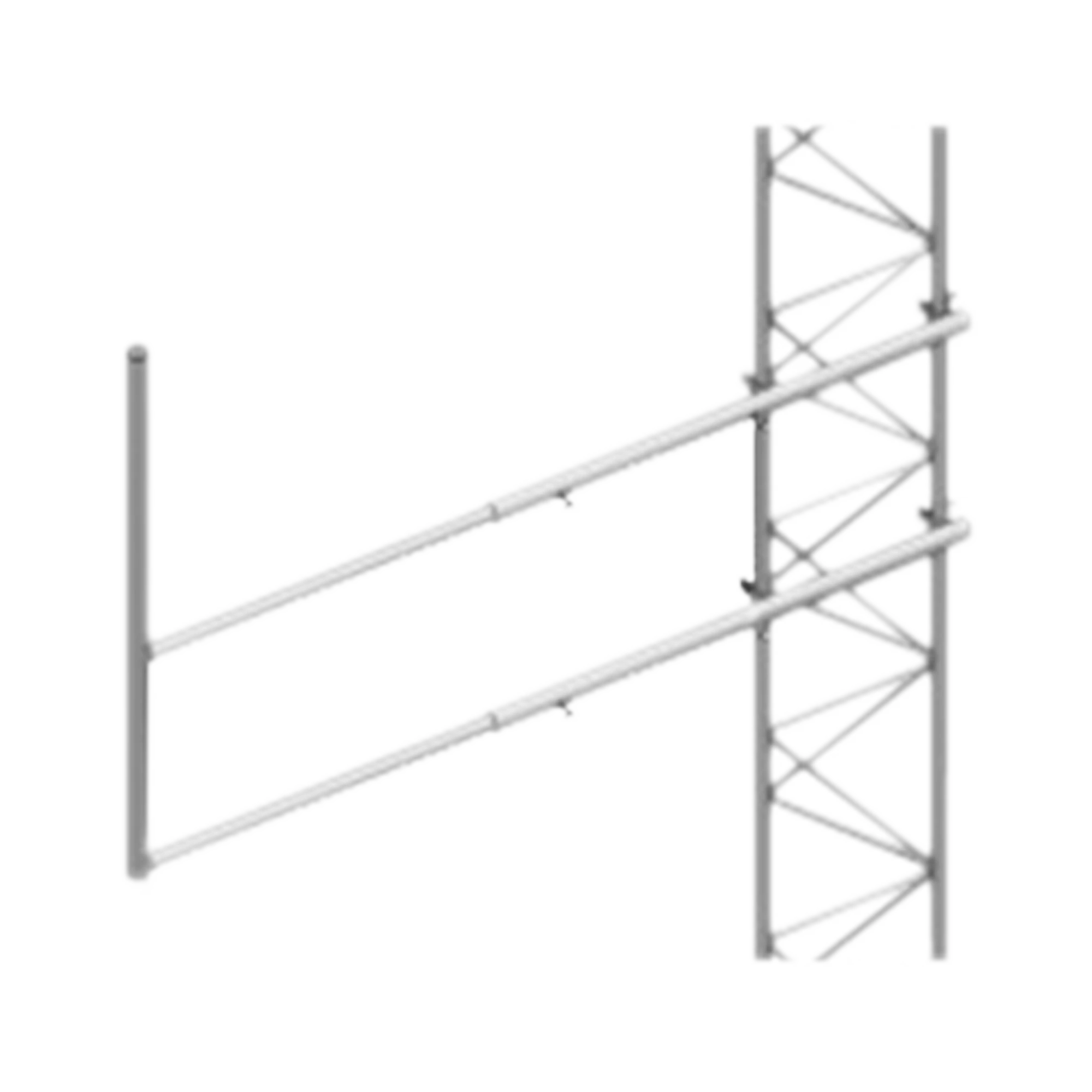 BRAZO TIPO "F" PARA TRAMOS STZ-90G, GALVANIZADO POR INMERSIÓN CALIENTE.-Antenas-SYSCOM TOWERS-Bsai Seguridad & Controles