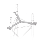BRIDA PARA SUJECIÓN DE RETENIDA COMPATIBLE CON TRAMOS STZ45, GALVANIZADO ELECTROLÍTICO.-Torres y Mástiles-SYSCOM TOWERS-Bsai Seguridad & Controles