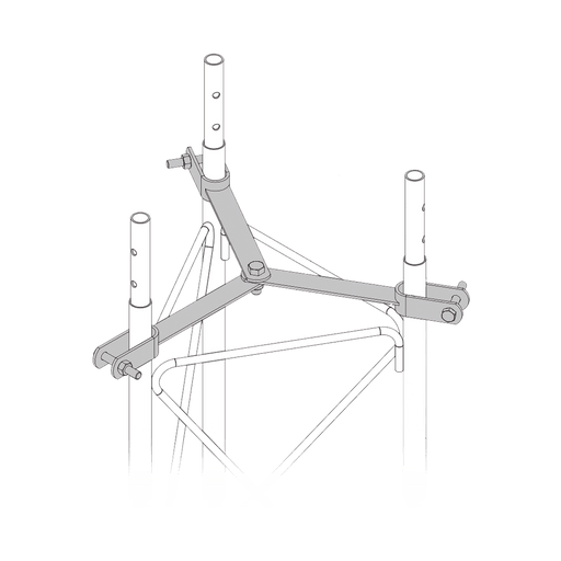 BRIDA PARA SUJECIÓN DE RETENIDA COMPATIBLE CON TRAMOS STZ45, GALVANIZADO ELECTROLÍTICO.-Torres y Mástiles-SYSCOM TOWERS-SJB-45-Bsai Seguridad & Controles