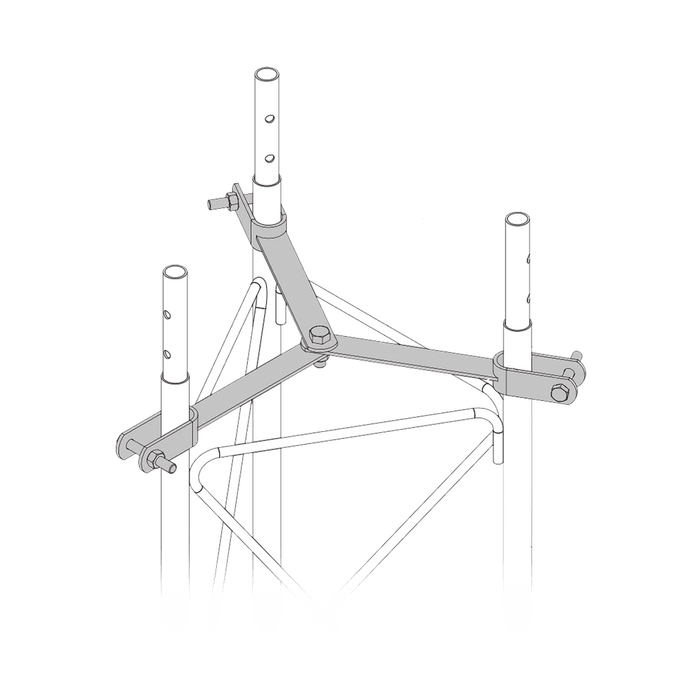 BRIDA PARA SUJECIÓN DE RETENIDA COMPATIBLE CON TRAMOS STZ45, GALVANIZADO ELECTROLÍTICO.-Torres y Mástiles-SYSCOM TOWERS-SJB-45-Bsai Seguridad & Controles