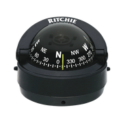 BRÚJULA SERIE EXPLORER EN COLOR NEGRO PARA MONTAJE EN SUPERFICIE, CUENTA CON ILUMINACIÓN NOCTURNA COLOR VERDE.-Soluciones Marinas-RITCHIE-Bsai Seguridad & Controles