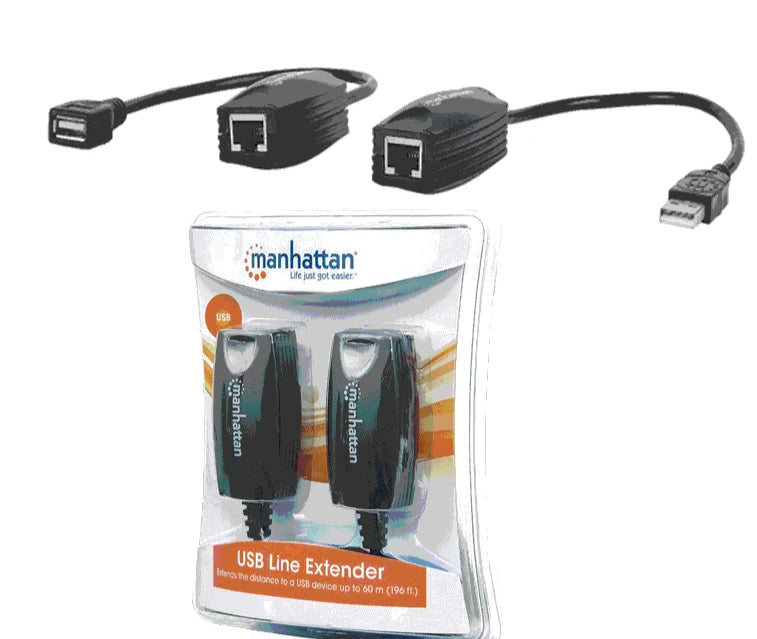MANHATTAN 179300 - EXTENSOR DE LÍNEA USB/ HASTA 60M DE EXTENSIÓN / VELOCIDAD DE HASTA 12MBPS / BUS DE ALIMENTACIÓN-Accesorios y Cables USB-MANHATTAN-Bsai Seguridad & Controles