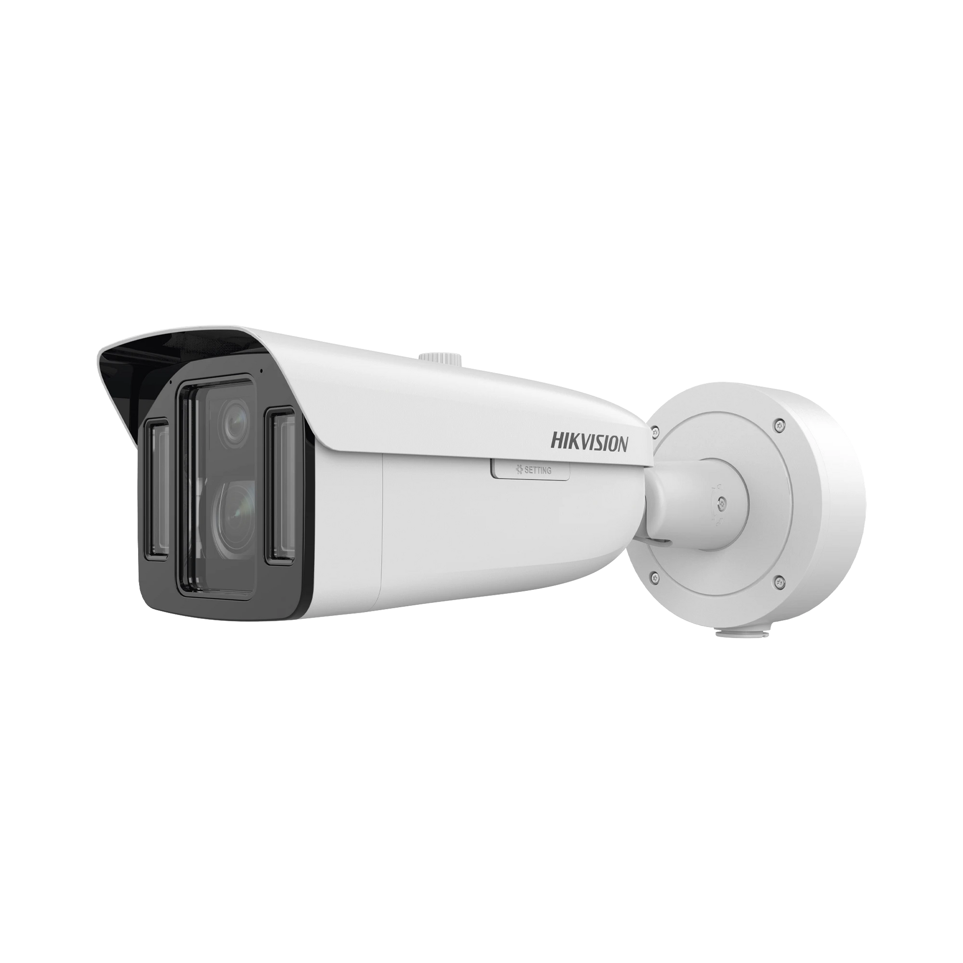 BALA IP DUAL 4 MEGAPIXEL (2 LENTES) / LENTE FIJO (4 MM / COLORVU) Y LENTE MOT. (5 A 20 MM / DARKFIGHTER X) / LUZ DUAL (IR Y LUZ BLANCA) / IP67 / IK10 / RECONOCIMIENTO FACIAL / ACUSENSE / WDR 140 DB / DEEPINVIEW / BÚSQUEDA POR ATRIBUTOS-Cámaras IP y NVRs-HIKVISION-Bsai Seguridad & Controles