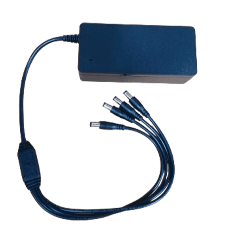 SAXXON KA65E1205000Q - FUENTE DE PODER REGULADA / ALIMENTACIÓN 12 VCC 5 AMPER / 4 CONECTORES MACHO / VOLTAJE DE ENTRADA: 100-240V / IDEAL PARA CÁMARAS DE CCTV , CONTROLES DE ACCESO Y ASISTENCIA-Fuentes de Poder y Adaptadores-SAXXON-Bsai Seguridad & Controles