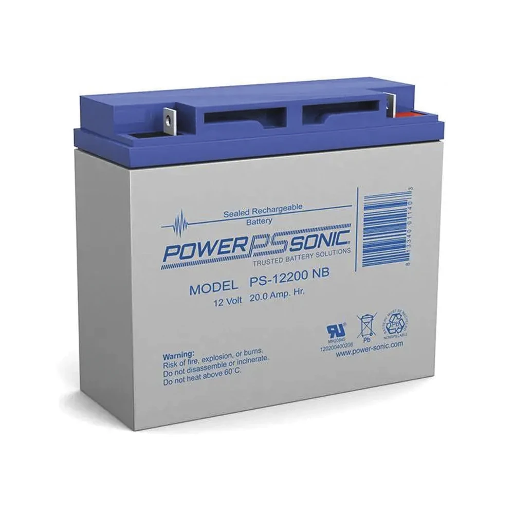 Batería Ácido de Plomo, Sellada, Recargable, 12V, 20AH, 5 Años Vida Útil, Terminales tipo NB2, Reconocida UL-POWER SONIC-Bsai Seguridad & Controles