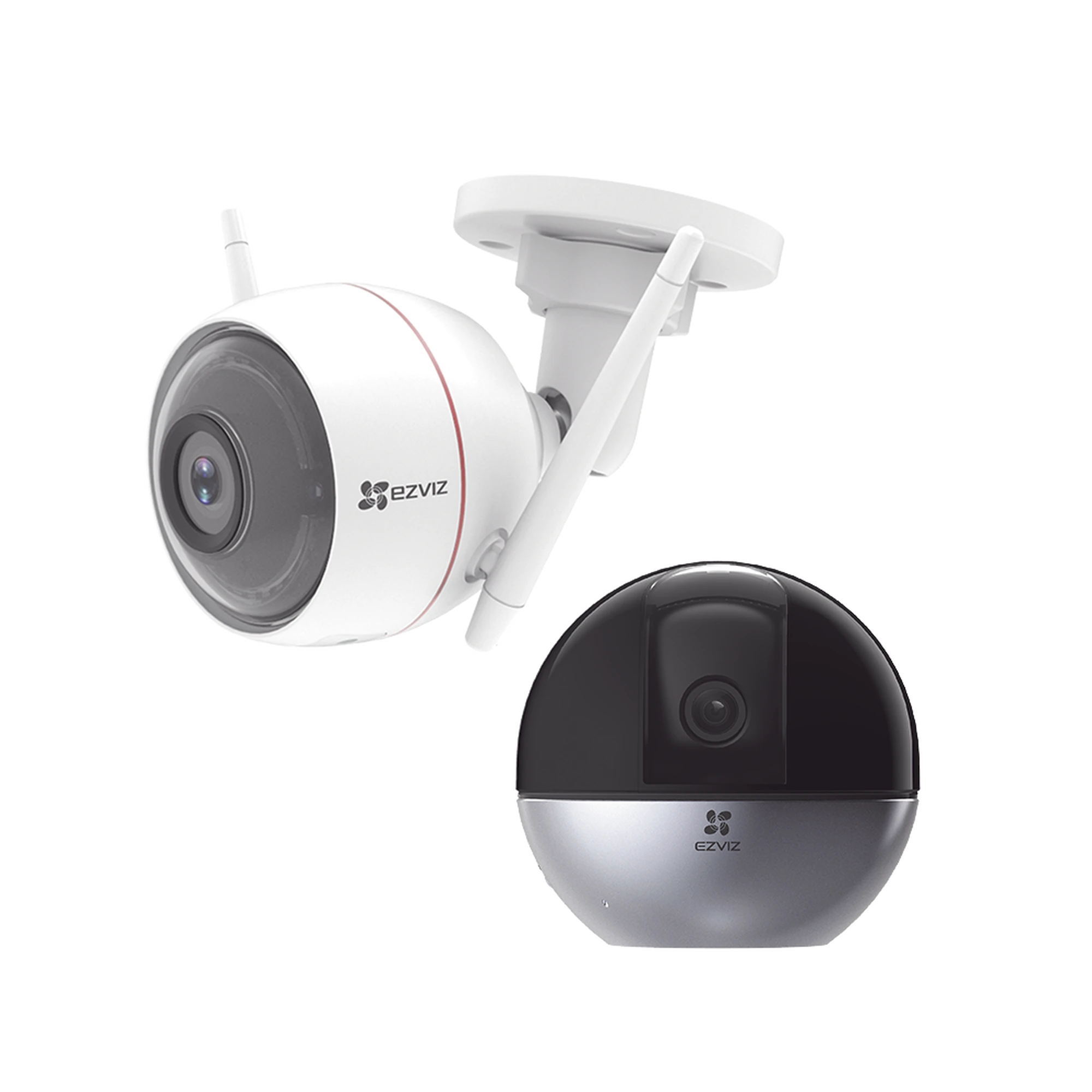KIT DE CAMARAS WIFI, INCLUYE 2 PIEZAS C3W Y 1 PIEZA C6W / AUDIO DE DOS VÍAS / DETECCIÓN DE MOVIMIENTO / RANURA PARA MEMORIA / C6W CON SEGUIMIENTO INTELIGENTE Y ZOOM AUTOMÁTICO-Kits Sistemas Completos-EZVIZ-Bsai Seguridad & Controles