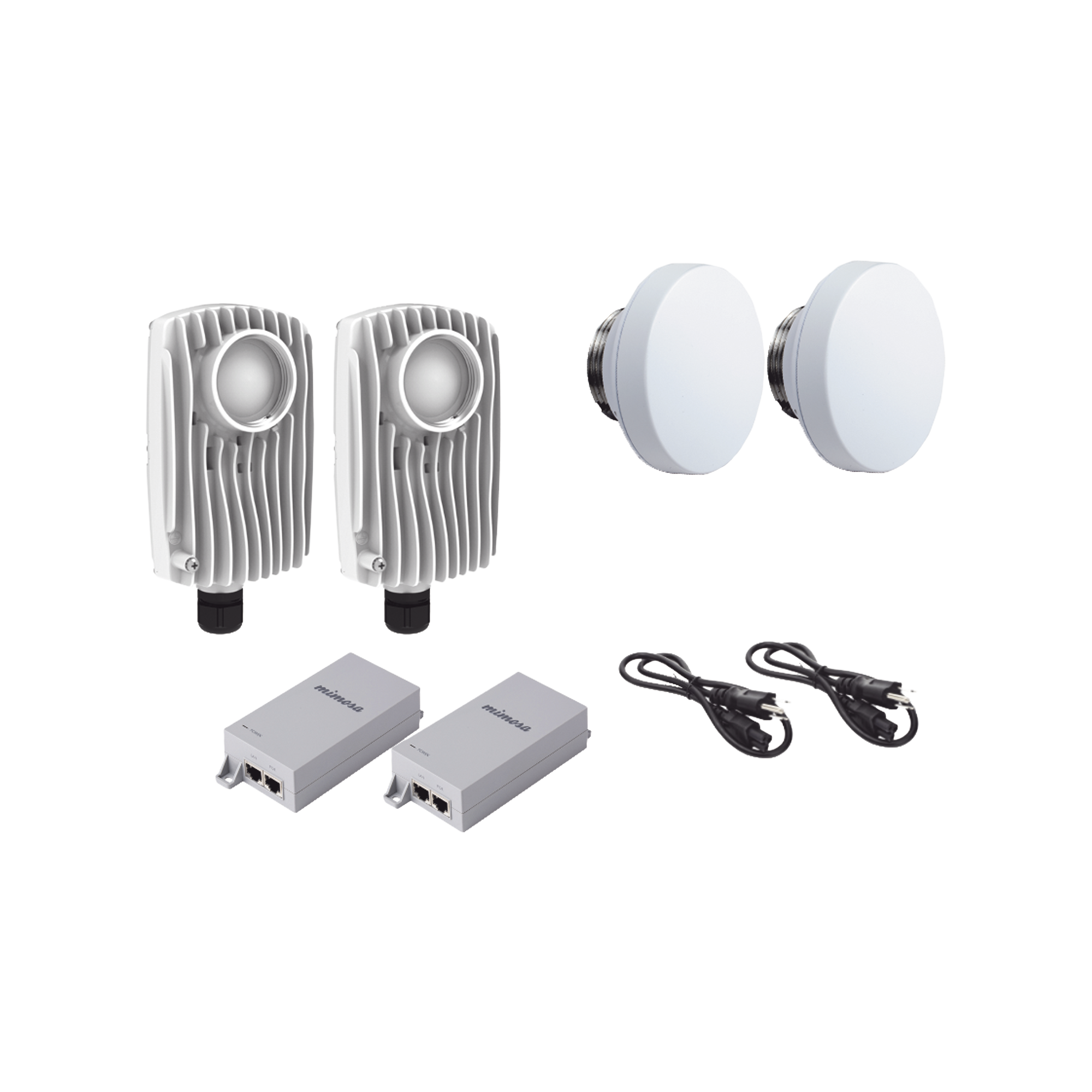KIT DE 2 RADIOS C6X CON 2 ANTENAS DE (12 DBI), RANGO DE FRECUENCIA EXTENDIDA (4.9 A 6.4 GHZ),  INCLUYE INYECTOR POE, CABLE DE ALIMENTACIÓN Y 2 FLEXIMOUNT-XL PARA ALINEACIÓN, DISTANCIA DE HASTA 3 KM