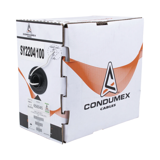 CABLE CALIBRE 22, 4 HILOS, 305M, COLOR BLANCO, HECHO EN MÉXICO-Cableado-CONDUMEX-Bsai Seguridad & Controles