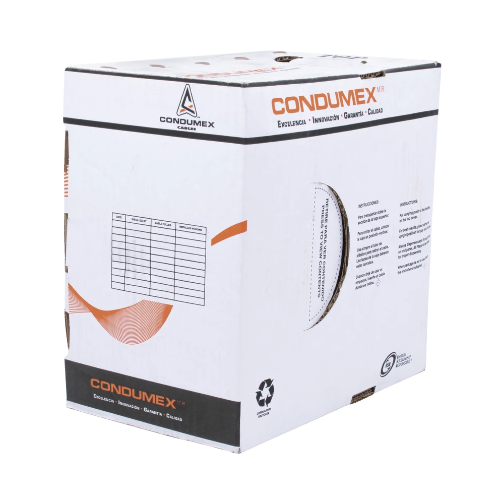 CABLE CALIBRE 22, 4 HILOS, 305M, COLOR BLANCO, HECHO EN MÉXICO-Cableado-CONDUMEX-Bsai Seguridad & Controles