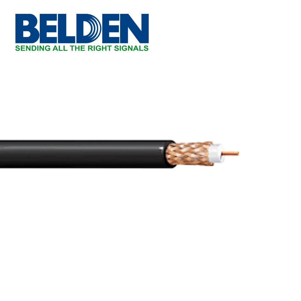CABLE COAXIAL BELDEN 533945X 0101000 PARA CAMARAS DE SEGURIDAD CCTV RG6 CONDUCTOR Y MALLA 95% DE COBRE 305MTO NEGRO-Coaxial-BELDEN-Bsai Seguridad & Controles