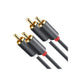 CABLE DE AUDIO 2RCA MACHO A 2RCA MACHO 5 METROS COLOR NEGRO-Megafonia y Audioevacuacion-UGREEN-10520-Bsai Seguridad & Controles