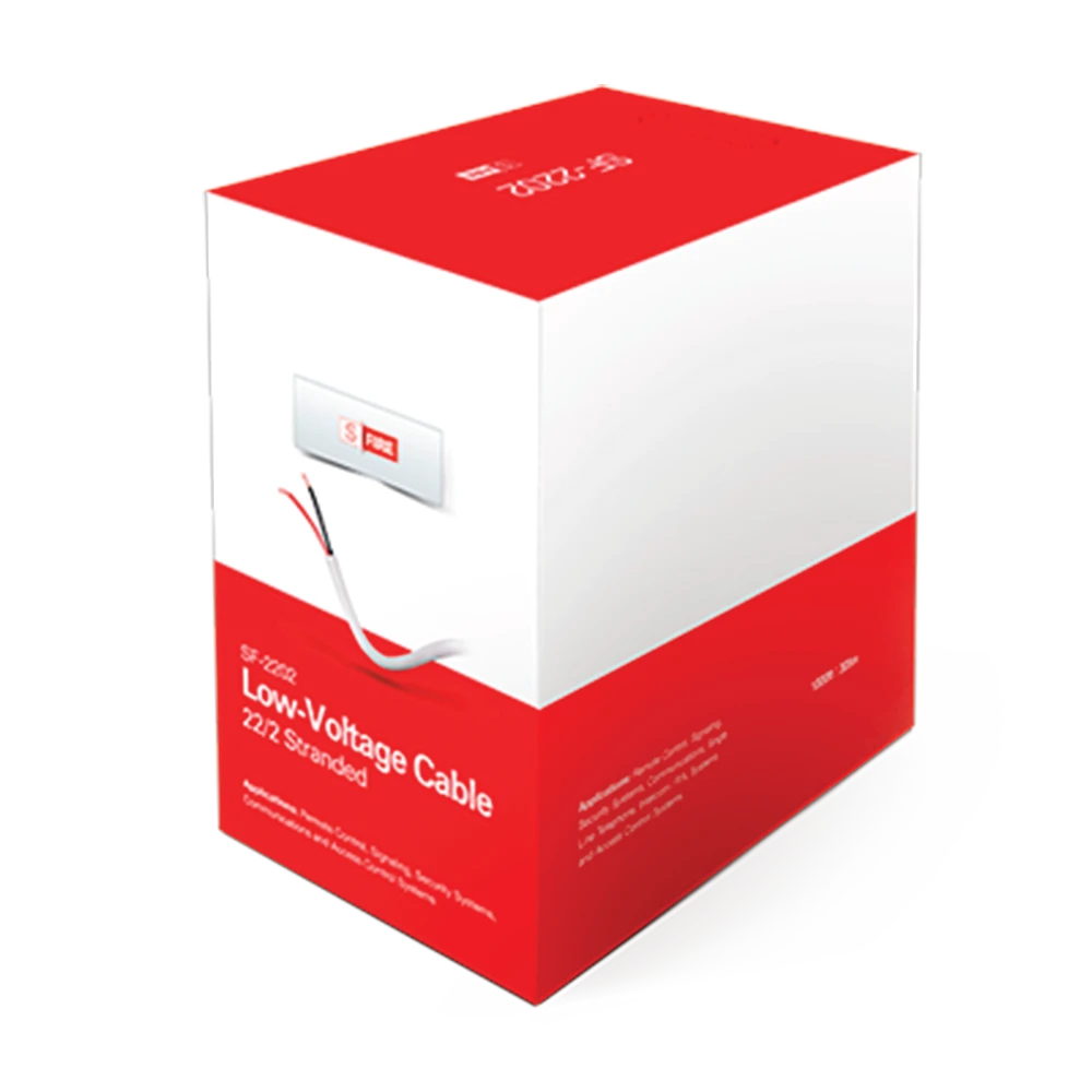 CABLE DE COBRE INDUSTRIAL, 2 CONDUCTORES CALIBRE 22 DE COLOR BLANCO, BOBINA DE 152.5 M-Cableado-SFIRE-Bsai Seguridad & Controles