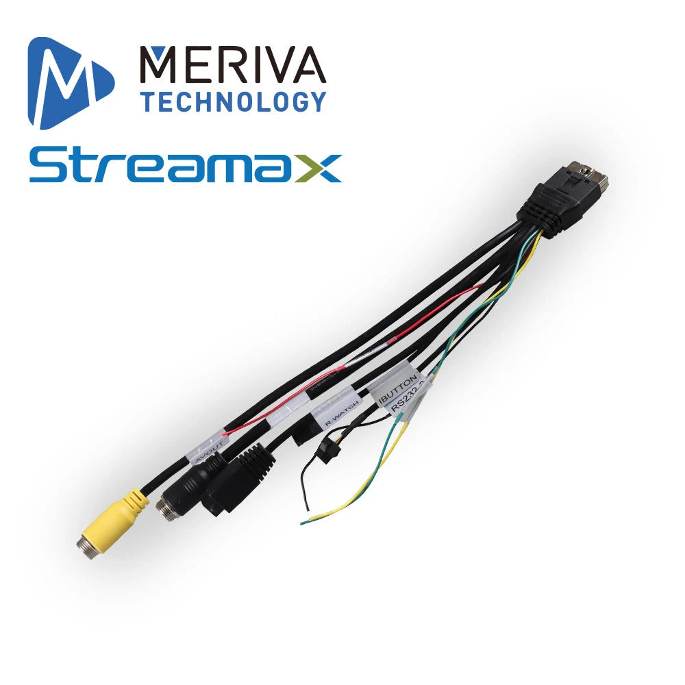 CABLE DE EXPANSION MERIVA STREAMAX MODELO M1N2.0-EXPAN / ENTRADA DE VIDEO IPC2 / R-WATCH / SALIDA DE VIDEO / RS232-2 / COMPATIBLE CON M1N2.0-Videovigilancia Móvil-MERIVA TECHNOLOGY - STREAMAX-Bsai Seguridad & Controles