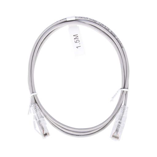 CABLE DE PARCHEO SLIM UTP CAT6 - 1.5 M GRIS DIÁMETRO REDUCIDO (28 AWG)-Patch Cords-LINKEDPRO BY EPCOM-LP-UT6-150-GY28-Bsai Seguridad & Controles