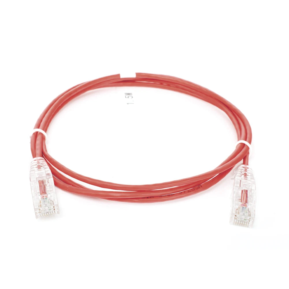 CABLE DE PARCHEO SLIM UTP CAT6 - 1.5 M ROJO DIÁMETRO REDUCIDO (28 AWG)-Patch Cords-LINKEDPRO BY EPCOM-Bsai Seguridad & Controles