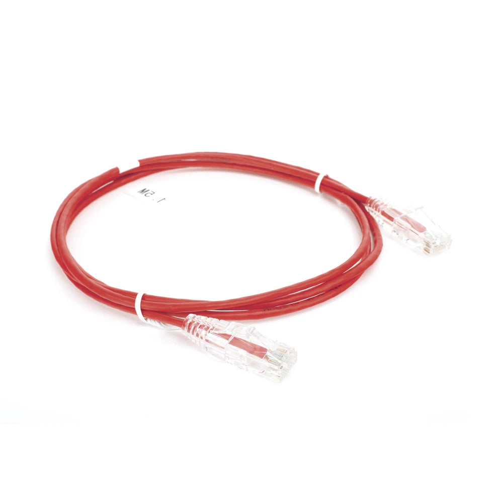 CABLE DE PARCHEO SLIM UTP CAT6 - 1.5 M ROJO DIÁMETRO REDUCIDO (28 AWG)-Patch Cords-LINKEDPRO BY EPCOM-Bsai Seguridad & Controles