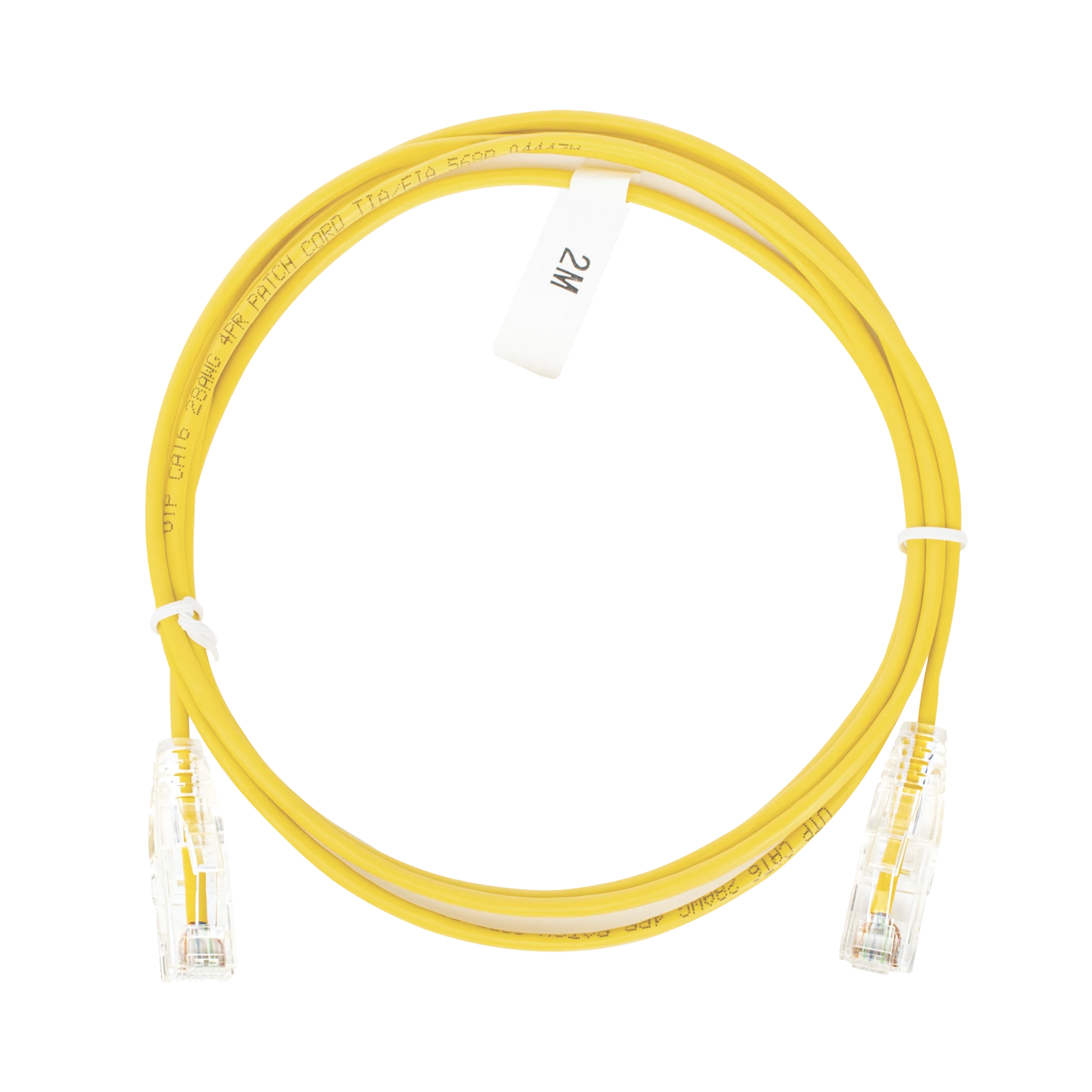 CABLE DE PARCHEO SLIM UTP CAT6 - 2 M AMARILLO DIÁMETRO REDUCIDO (28 AWG)-Patch Cords-LINKEDPRO BY EPCOM-Bsai Seguridad & Controles