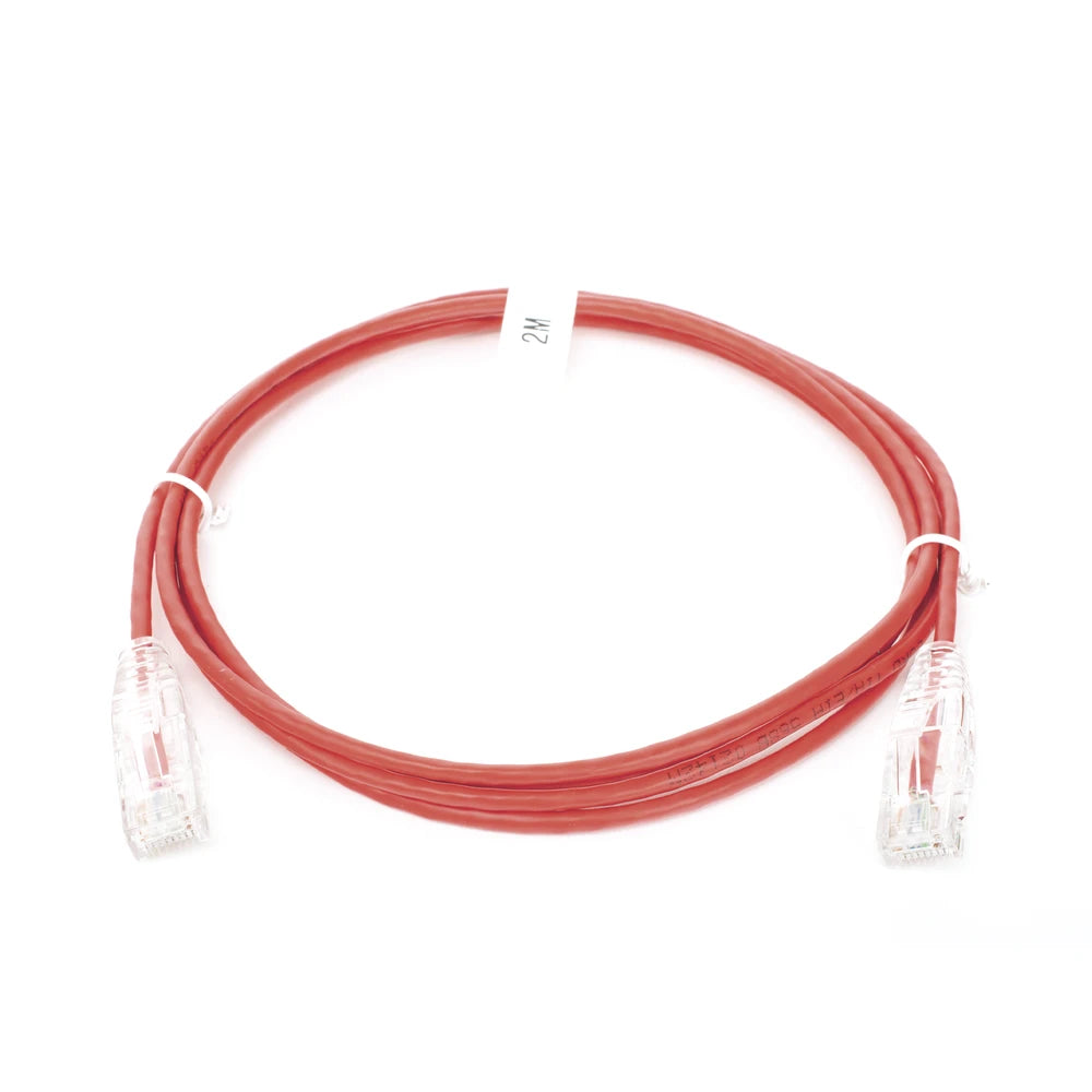 CABLE DE PARCHEO SLIM UTP CAT6 - 2 M ROJO DIÁMETRO REDUCIDO (28 AWG)-Patch Cords-LINKEDPRO BY EPCOM-Bsai Seguridad & Controles